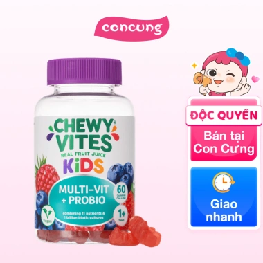 CHEWY VITES KIDS MULTI-VIT + PROBIO Vitamin tổng hợp cho bé, hỗ trợ tiêu hoá, giảm giá 16% chỉ 315.000 VND 2 CHEWY VITES KIDS MULTI-VIT + PROBIO Vitamin tổng hợp cho bé, hỗ trợ tiêu hoá, giảm giá 16% chỉ 315.000 VND 2