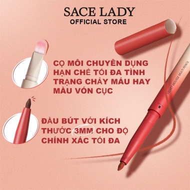 Chì kẻ viền môi SACE LADY Velvet Mousse 0,2g - Sắc tố cao, mịn màng, chỉ 87.000₫