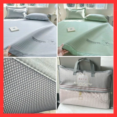 Chiếu Điều Hòa Băng Lạnh Gấu BESTGIFTS - Siêu Mát, Thoáng Khí, Lụa Bền Đẹp, Giặt Máy 590k 9
