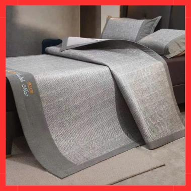 Chiếu mây tự nhiên HEALTH MAT nhập khẩu cao cấp, lạnh điều hòa, chun cài góc, kèm 2 vỏ gối - chỉ 690.000 VND 2