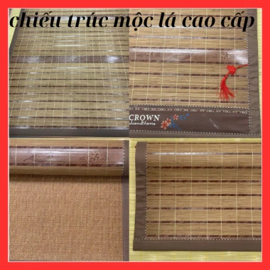 Chiếu Trúc Mộc Lá Cao Cấp - In Hoa Sang Trọng, Siêu Mát, Gấp Gọn, Size Giường Ngủ 320k