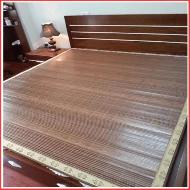 Chiếu trúc tăm vân gỗ in hoa Hoạ Tiết Ngẫu Nhiên, đế lụa 0.8-0.9-1-1.4-1.5-1.6-1.8-2m, giá chỉ 210.000đ