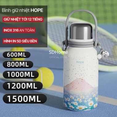 [CHÍNH HÃNG] Bình Giữ Nhiệt có lõi lọc trà Inox 316 Big Car | Hình Núi Fuji Hoa Hồng HOPE | Giữ nhiệt 12 tiếng 2
