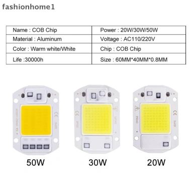 Chip LED COB 20W-50W AC 220V Không Trình Điều Khiển Đèn Pha Ngoài Trời VN Giá 44.110VND