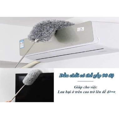 Chổi quét bụi uốn cong 2m8 - Quét trần, ngõ ngách, màng nhện, chỉ 49.000 VND