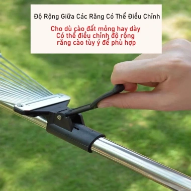 Chổi quét đất TAYO thép điều chỉnh kích thước - Dọn vườn, gom rác, chỉ 105k 8