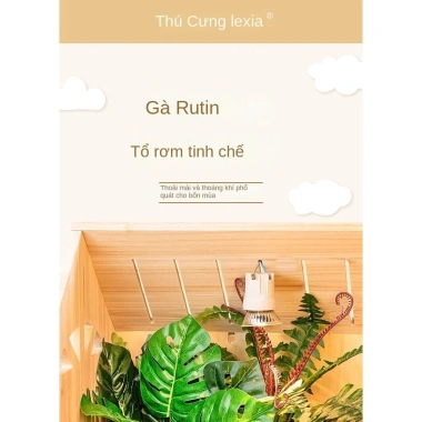 Chuồng Gà Rutin Luding - Gà Tổ Cỏ, Trứng Đẻ, Ống Hút Ấm, Đồ Dùng Tổ Chim 8