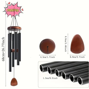 Chuông gió ống nhôm 26 inch có thẻ treo - Trang trí sân vườn, ban công, sân thượng | Giảm giá 24H Ship 5