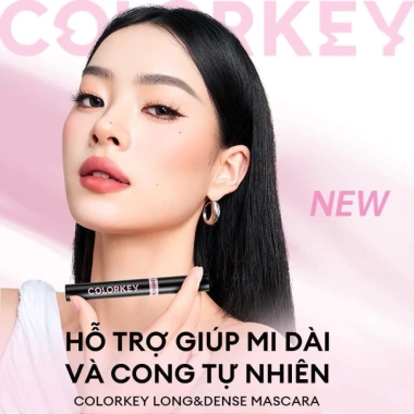 Chuốt Mi Dense Mascara Colorkey - Mi Dài Cong Tự Nhiên, Chống Nước, Nhanh Khô, 169k