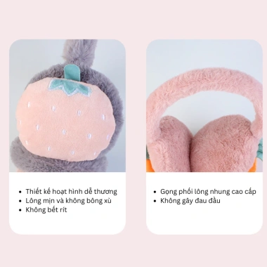 Chụp tai giữ ấm len bông nhung mịn cho nữ phong cách Hàn Quốc, giá chỉ 59.800đ