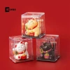 CISWGE 1/4PCLuy Cat Tay vẫy năng lượng mặt trời Beoning Nodding Trang trí văn phòng, nhà, ô tô, máy tính để bàn
