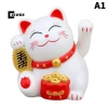 CISWGE 1/4PCLuy Cat Tay vẫy năng lượng mặt trời Beoning Nodding Trang trí văn phòng, nhà, ô tô, máy tính để bàn 5