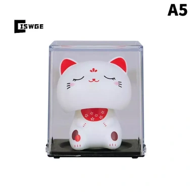 CISWGE 1/4PCLuy Cat Tay vẫy năng lượng mặt trời Beoning Nodding Trang trí văn phòng, nhà, ô tô, máy tính để bàn
