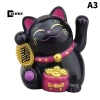 CISWGE 1/4PCLuy Cat Tay vẫy năng lượng mặt trời Beoning Nodding Trang trí văn phòng, nhà, ô tô, máy tính để bàn 10