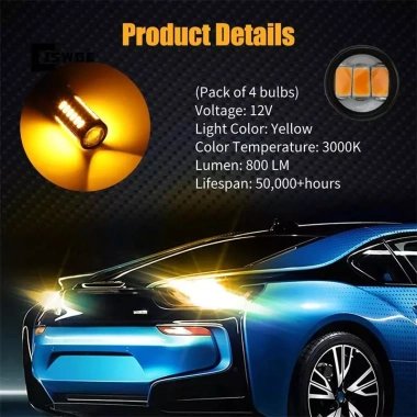 CISWGE 33 Bóng đèn LED SMD 7W P27 3.157/3.056 - Tín hiệu rẽ, DRL, Đèn phanh vàng