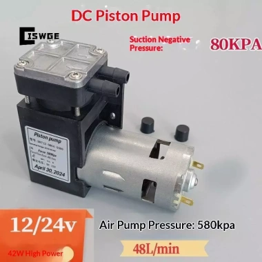 CISWGE 48L DC12V/24V Máy bơm không khí chân không áp suất âm, pít‑tông 42W 5.000‑5.500RPM – Dòng chảy lớn công nghiệp 2