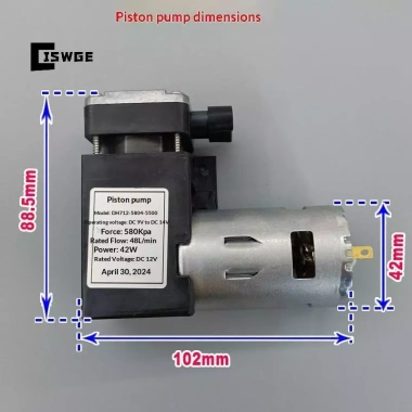 CISWGE 48L DC12V/24V Máy bơm không khí chân không áp suất âm, pít‑tông 42W 5.000‑5.500RPM – Dòng chảy lớn công nghiệp 4