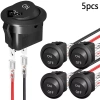 CISWGE 5 Cái Công Tắc Xoay Tròn 12V Mini SPST Dây Cho Ô Tô & RV - Giá Ưu Đãi 2