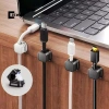 CISWGE 6 Kẹp Quản Lý Cáp Đa Màu - Sắp Xếp Dây Bàn Làm Việc, Móc Treo Tường, Điện Thoại & Sạc