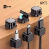 CISWGE 6 Kẹp Quản Lý Cáp Đa Màu - Sắp Xếp Dây Bàn Làm Việc, Móc Treo Tường, Điện Thoại & Sạc 4