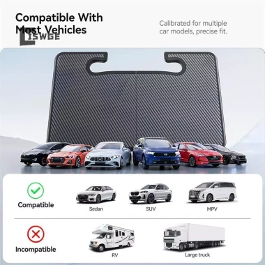 CISWGE Khay đựng vô lăng 2 trong 1 + Bộ sắp xếp ghế ô tô, Bàn laptop gập sợi carbon - Giá ưu đãi 783k