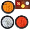 CISWGE LED tròn 2 chiếc 12V/24V đèn phanh dừng, đánh dấu, cảnh báo phản quang đỏ vàng trắng cho trailer 3