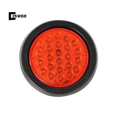 CISWGE LED tròn 2 chiếc 12V/24V đèn phanh dừng, đánh dấu, cảnh báo phản quang đỏ vàng trắng cho trailer