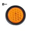 CISWGE LED tròn 2 chiếc 12V/24V đèn phanh dừng, đánh dấu, cảnh báo phản quang đỏ vàng trắng cho trailer 5