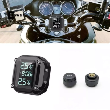 CISWGE M5 TPMS Không Dây Xe Máy: 2 Cảm Biến Ngoài, 5 Cách Báo Động, Giám Sát Áp Suất Lốp Giá Ưu Đãi 339k