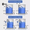 CISWGE Van điều khiển mực nước tự động 1/2-3/4, van bi phao, tắc dừng tháp bể bơi 4