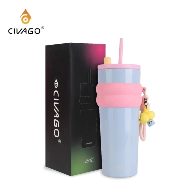CIVAGO (26oz) bình giữ nhiệt có ống hút lót gốm Cốc Cà phê 304 ly giữ nhiệt tráng men sứ 750ml 11 CIVAGO (26oz) bình giữ nhiệt có ống hút lót gốm Cốc Cà phê 304 ly giữ nhiệt tráng men sứ 750ml 11