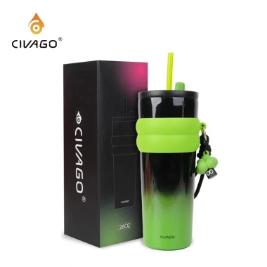 CIVAGO (26oz) bình giữ nhiệt có ống hút lót gốm Cốc Cà phê 304 ly giữ nhiệt tráng men sứ 750ml 14 CIVAGO (26oz) bình giữ nhiệt có ống hút lót gốm Cốc Cà phê 304 ly giữ nhiệt tráng men sứ 750ml 14