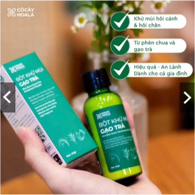 Cỏ cây hoa lá - Bột khử mùi gạo trà 40g, ngăn mùi cơ thể, Rice Bran Green Tea - Giá ưu đãi 172.500₫