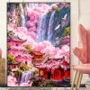 Cổ chữ thập khâu full thêu 2.025 phong cách mới - hoa đào Yingjiang núi phong cảnh - giá ưu đãi 312.623 VND 2