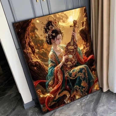 Cổ chữ thập khâu full thêu 2.025 - phong cách Trung Hoa, ren cao cấp, bộ thêu handmade cho người mới bắt đầu, giá chỉ 328.084 VND