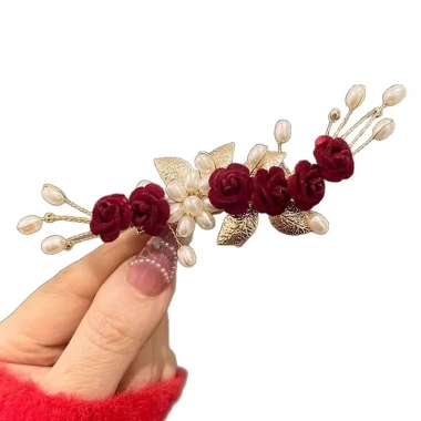 Cô dâu Hanfu đỏ sậm cổ điển Trung Hoa - Trang phục cưới, sự kiện giá ưu đãi 99.438₫ 5