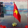 Cờ để bàn làm việc CĐB122 Cột kim loại mạ vàng sang trọng, quà tặng hoàng gia, giá ưu đãi 50.000 VND 4