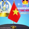 Cờ để bàn làm việc CĐB122 Cột kim loại mạ vàng sang trọng, quà tặng hoàng gia, giá ưu đãi 50.000 VND 10