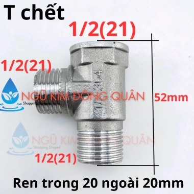 Co điếu ren 21mm Inox 304 - Đầu ren trong/ngoài 1/2, góc 90, giá 20.330 VND 2 Co điếu ren 21mm Inox 304 - Đầu ren trong/ngoài 1/2, góc 90, giá 20.330 VND 2