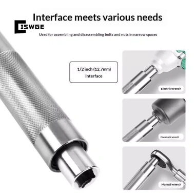 Cờ lê điện 2 trong 1 CISWGE - Điều chỉnh góc căn chỉnh bốn bánh, Ratchet tự bọc, mở rộng đa năng