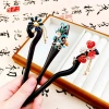 Cổ nữ kẹp tóc cuộn retro gỗ mun phụ kiện Trung Hoa, chỉ 90.575₫