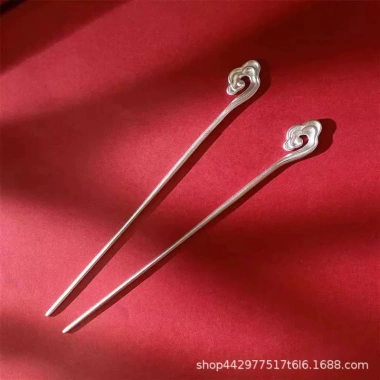 Cổ Phong Trung Hoa Kẹp Tóc & Mũ Đội Đầu Hợp Kim Vàng Bạc Thiết Kế Đơn Giản L6F5 6