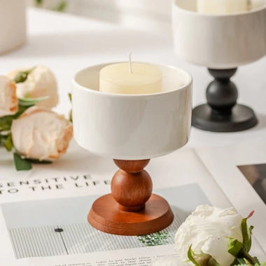 Cốc Gốm Retro Đựng Nến Thơm - Trang Trí Bàn Tiệc, Bát Gỗ, Giảm Giá 84.008₫