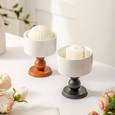 Cốc Gốm Retro Đựng Nến Thơm - Trang Trí Bàn Tiệc, Bát Gỗ, Giảm Giá 84.008₫