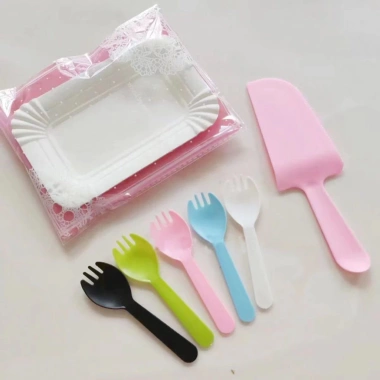 Combo 10 Bộ dao dĩa & đĩa giấy ăn bánh kem sinh nhật - Giá chỉ 37.899₫