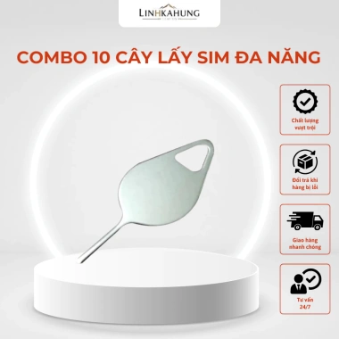 Combo 10 cây lấy sim đa năng - Giá ưu đãi 14.000đ, tiết kiệm, dễ dùng cho mọi thiết bị