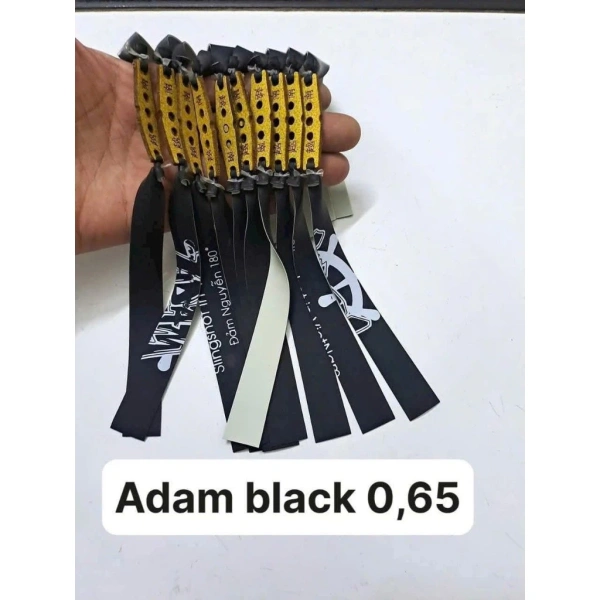 Hình ảnh sản phẩm Combo 10 dây ná cao su Adam đen trắng 0,65mm - Độ bền cao, giá ưu đãi 17.000 VND