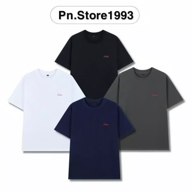 COMBO 2 Áo Thun PN STORE Cổ Tròn Vải Cotton 250gsm Thoáng Mát Co Gian Họa Tiết Thêu Logo Nổi AT05 3