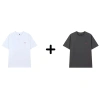 COMBO 2 Áo Thun PN STORE Cổ Tròn Vải Cotton 250gsm Thoáng Mát Co Gian Họa Tiết Thêu Logo Nổi AT05 22