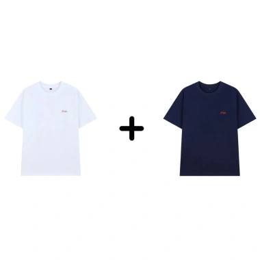 COMBO 2 Áo Thun PN STORE Cổ Tròn Vải Cotton 250gsm Thoáng Mát Co Gian Họa Tiết Thêu Logo Nổi AT05 23